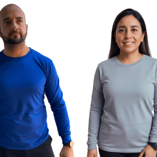 Playera Cuello Redondo - Manga Larga (Dama y Caballero)